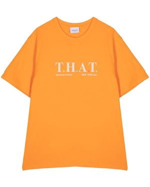 thisisneverthat Chemise En Coton À Logo Imprimé - Orange