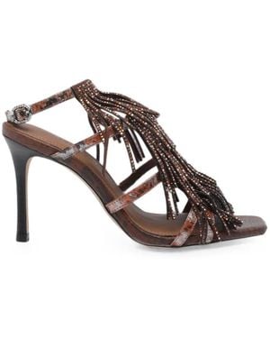 Kurt Geiger Fringe Sandal 90 - Brown