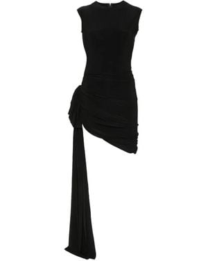 Norma Kamali Draped Mini Dress - Black