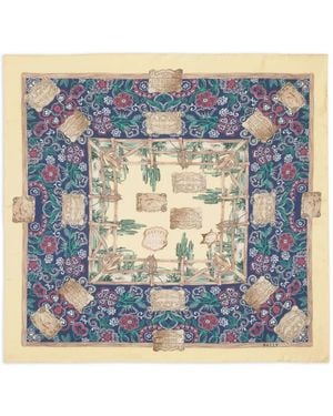 Bally Twill Silk Scarf - Blue