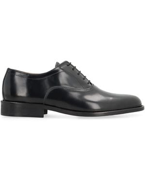 Bruno Magli Polished Leather Oxford Shoes - Black