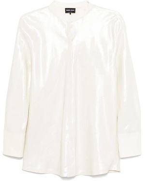 Giorgio Armani メタリック シャツ - ホワイト