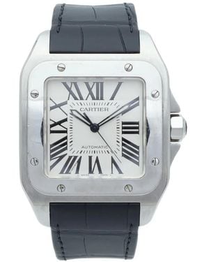 Cartier Santos 100Mm Watch - Grey