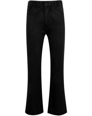 MIDNIGHT RODEO Waxed Bootcut Trousers - Black