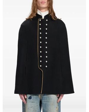 Ann Demeulemeester Lui Double-Breasted Jacket - Black