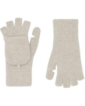 Linnea Lund Button Knitted Mittens - White