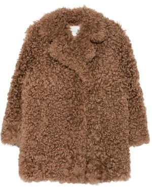Manzoni 24 Curly-Shearling Coat - Brown