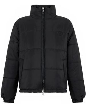 Roberto Cavalli Quilted Logo-Embroidered Puffer Jacket - Black