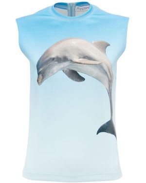 JW Anderson Dolphin Print Tank Top - Blue