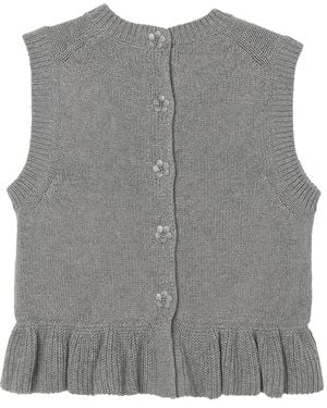 Cecilie Bahnsen Bill Ruffled Vest - Gray