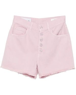 Dondup Frayed Button-Fly Shorts - Pink
