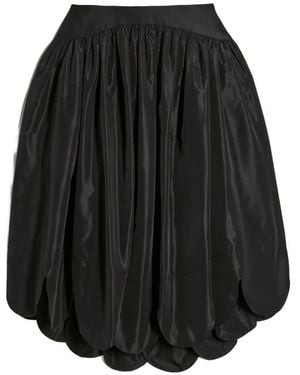 Simone Rocha Petal Hem Basque Midi Skirt - Black