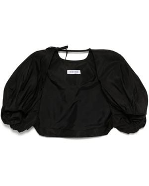 Dice Kayek Bow-Detail Cape - Black