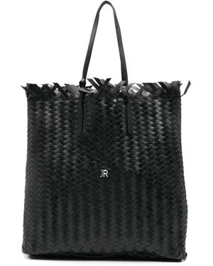 John Richmond Handtasche Mit Webmuster - Schwarz