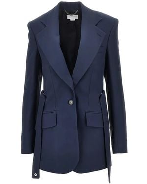 Stella McCartney Belted Single-Breasted Jacket - Blue