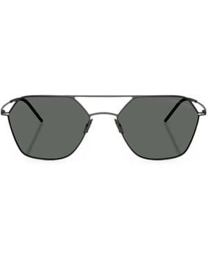 Giorgio Armani Geometric-Frame Sunglasses - Grey