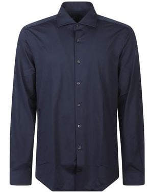 Fay Chemise À Boutonnière - Blue