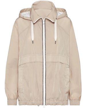 Brunello Cucinelli Lightweight Zip-Front Jacket - Natural