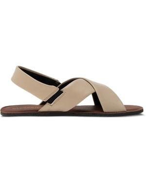 Groundies Verona Crisscross Sandals - White