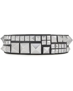 Kat Maconie Sam Pyramid-Stud Belts - White