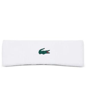 Lacoste Cerchietto Con Logo - Bianco
