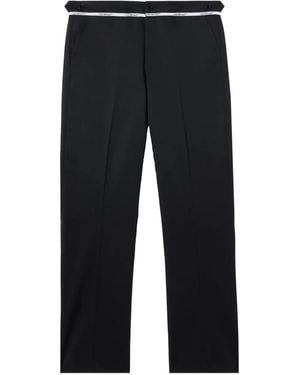 Off-White c/o Virgil Abloh Wool Flare Trousers - Blue