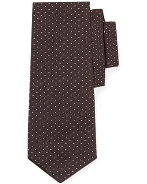 Brooks Brothers Cravate En Soie À Pois - Brown