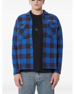 Universal Works Checked Long-Sleeve Shirt - Blue