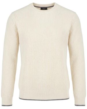 Peserico Ribbed-Knit Crew-Neck Jumper - White