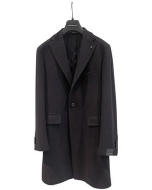 Tagliatore Single-Breasted Martingala Coat - Black