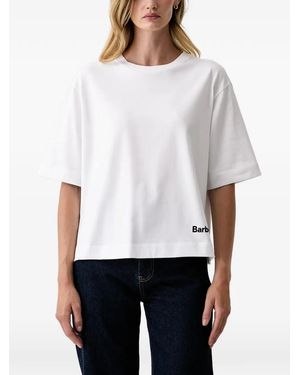 Barbour Willowmere Logo-Print Short-Sleeve T-Shirt - White