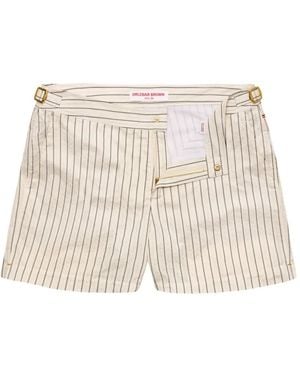 Orlebar Brown Setter Seersucker Striped Swim Shorts - Natural