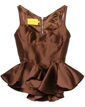 Marques'Almeida Corsetto Mikado - Marrone