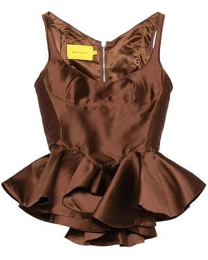 Marques'Almeida Corsetto Mikado - Marrone