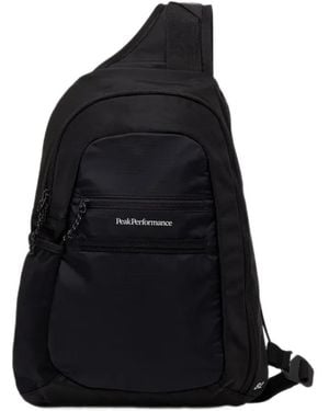 Peak Performance Logo-Print Single-Strap Backpack - Black
