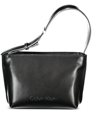 Calvin Klein Logo-Debossed Zip-Top Tote Bag - Black