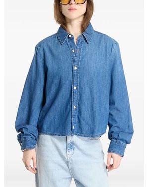 Calvin Klein Long-Sleeve Denim Shirt - Blue