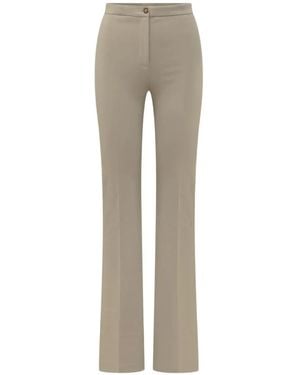 Pinko Hulka High-Waisted Flared Trousers - Natural