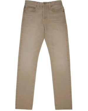 Tom Ford Vaqueros Con Parche Del Logo - Gris