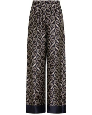 Faithfull the Brand Jensen Pattern Trousers - Blue