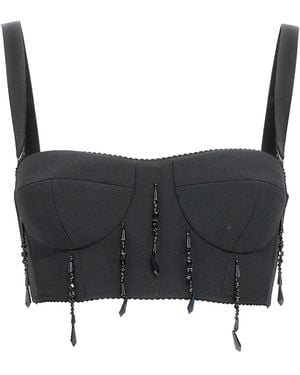 19:13 Dresscode Bustier À Perles - Noir
