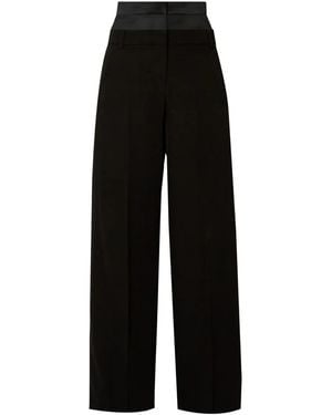 Erdem Pantalon À Taille Double - Noir