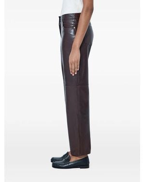 Max Mara Leather Trousers - White