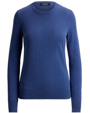 Ralph Lauren Embroidered-Logo Crew-Neck Jumper - Blue