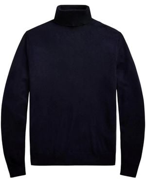 Ralph Lauren Roll-Neck Cashmere Pullover - Blue