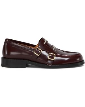 Marni Leather Bambi 3.0 Loafers With Double Buckle - Brown