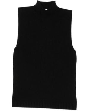 AROVESCIO Ribbed-Knit High-Neck Jumper - Black