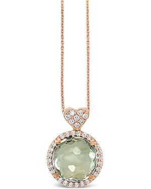 Lisa Nik 18K Rose Diamond And Quartz Necklace - Metallic
