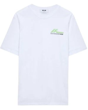 MSGM T-Shirt À Col Rond - White