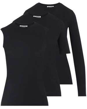 Jil Sander T-Shirts aus Baumwolle (3er-Set) - Schwarz